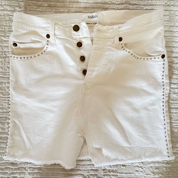 Ba&sh Cloe Mini Skirt in Ecru - Size 6 - Picture 9 of 12